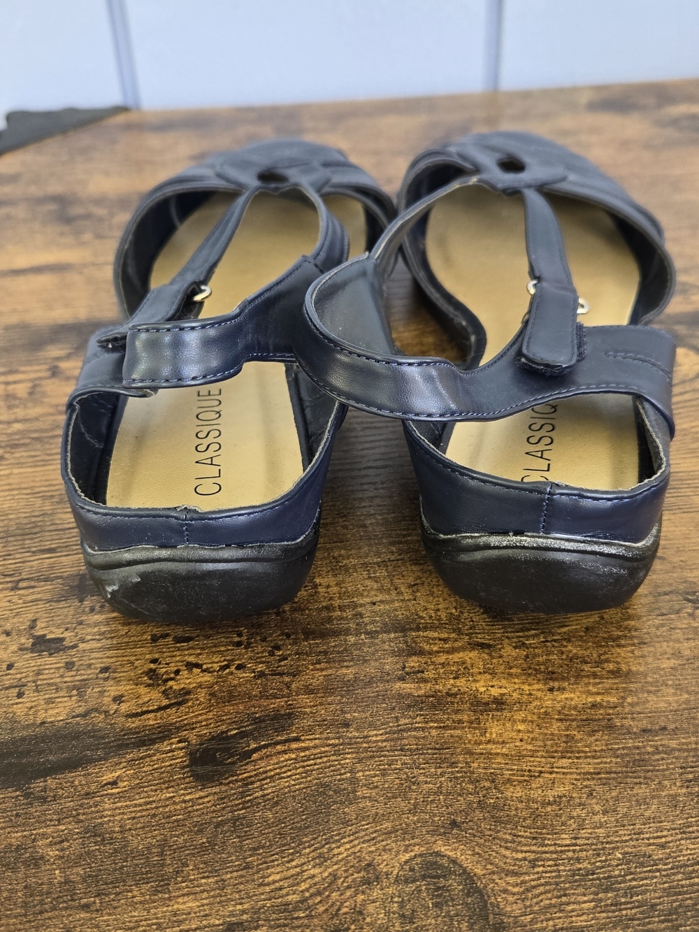 CLASSIQUE Women's Navy Blue Sandals Size 9.5 - Picture 5 of 5